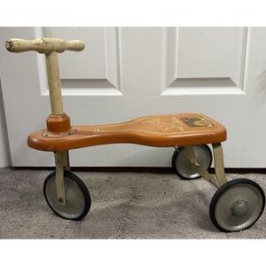 Antique Childs Kiddie Kar Walker Wood Trike Riding Early‎ 1900's H.C. White-Red